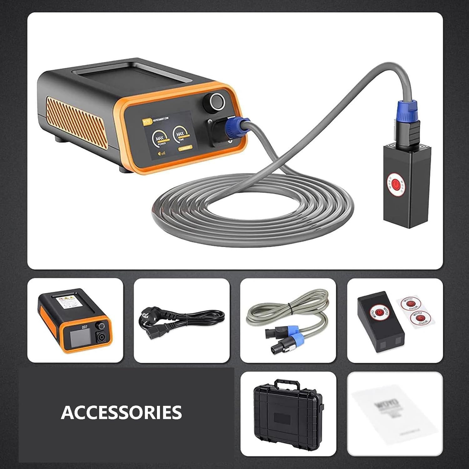 Pro Paintless Dent Removal Tool - Induction Heater Machine for Car Body Repair, 800W Dent Puller Welder with 2 Adjustable Modes (Power & Time) for Efficient Auto Dent Repair