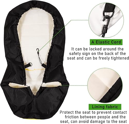 Miniatura 5 de LP68694 - Funda de asiento compacta para tractor utilitario, acolchada, para John Deere Compact Utility Tractor con reposabrazos 1025R, 2025R - Tela