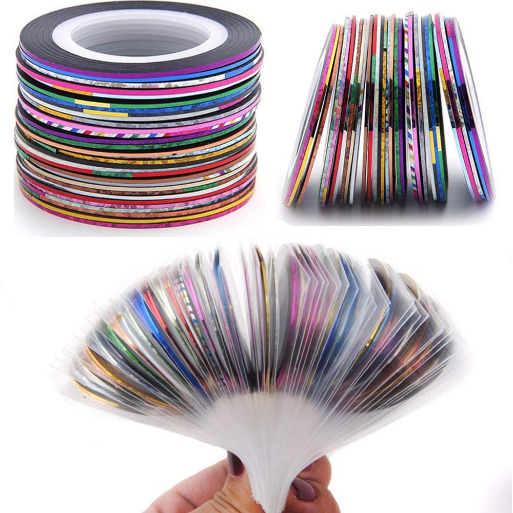 Nail Striping Tape Line 34 Colors Rolls Striping Tape Line