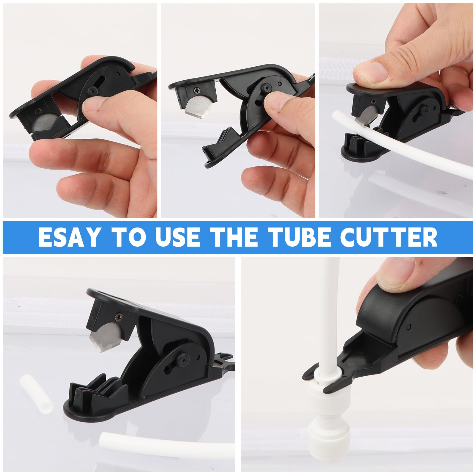 15m Tuyau D'alimentation en Eau Universel, Connecteur de Tuyau de Réfrigérateur 1/4" 6,35mm, Kit de Connecteur de Tuyau de Réfrigérateur, Kit de Connexion pour réfrigérateur,12 Pezzi