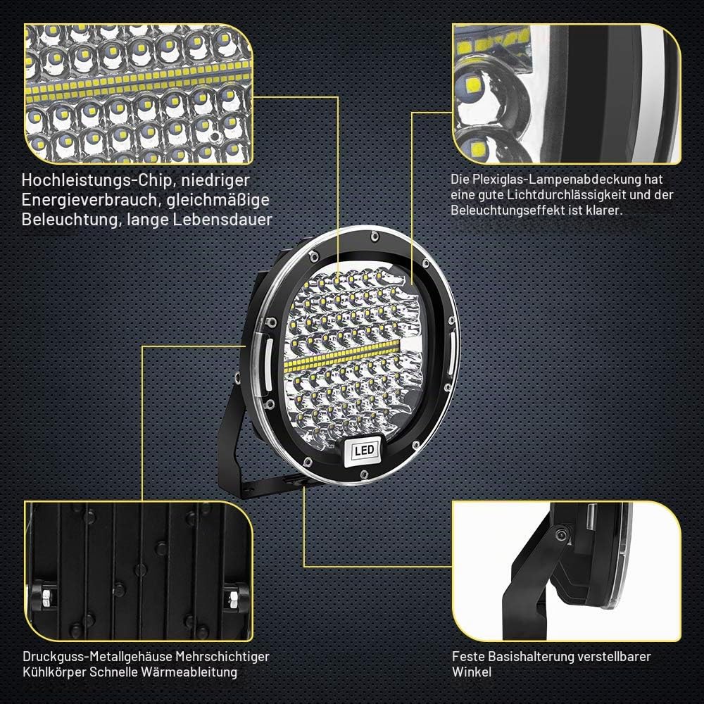 Zusatzscheinwerfer LED Scheinwerfer 12V 7" 300W LED Arbeitsscheinwerfer