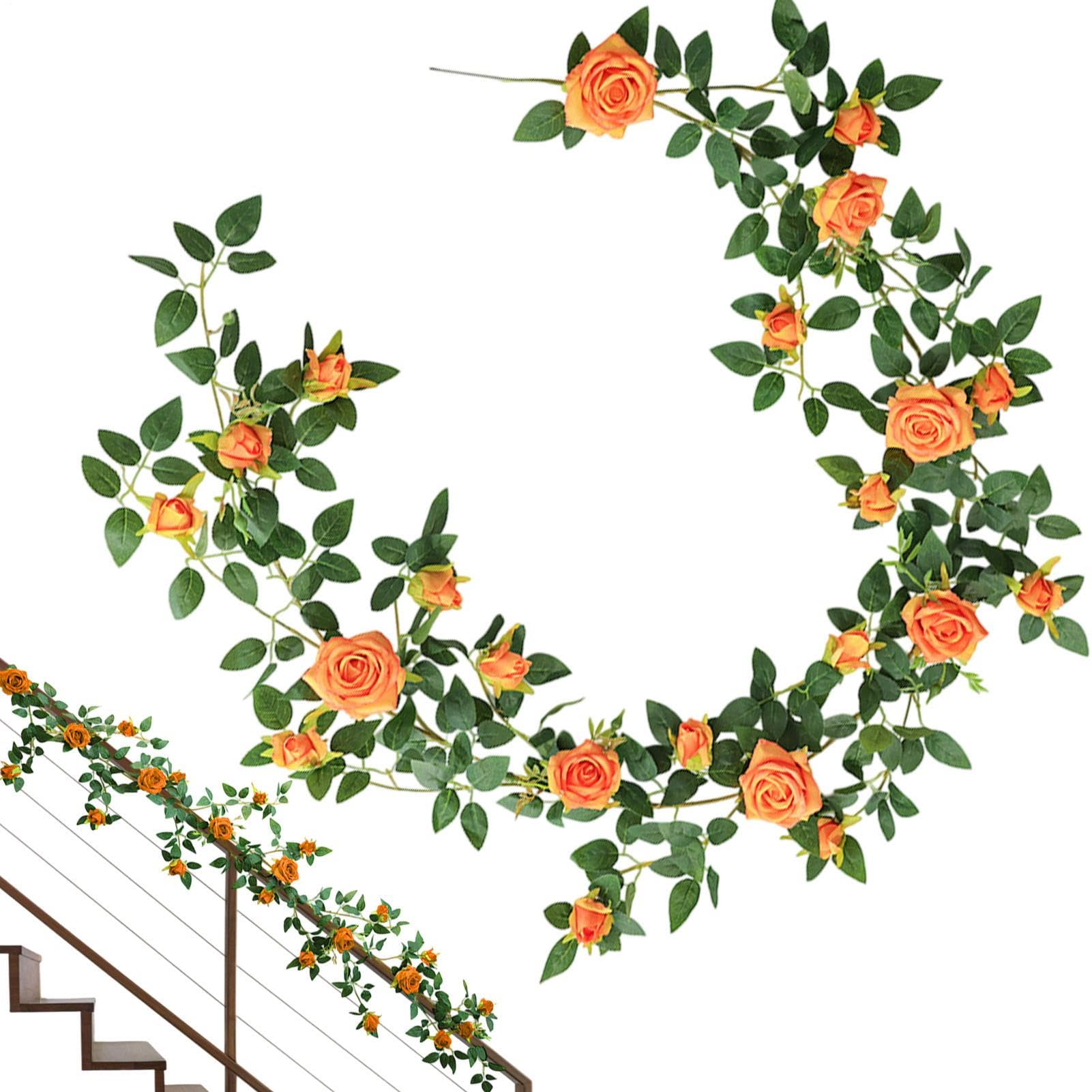 Guirlandes de roses pour décoration et guirlande de fleurs artificielles de fête