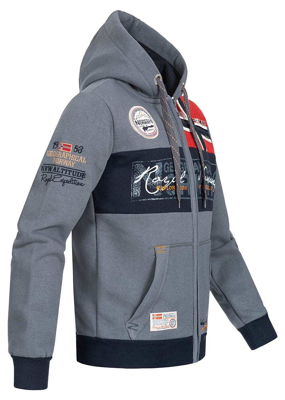 Geographical Norway Flyer - Sudadera con Capucha Y Bolsillo Canguro Hombre - Sudadera con Logo Estilo Hombres - Sudaderas Cómoda De Invierno