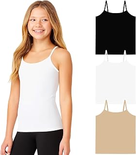 Pepperika Cotton Padded Camisole for Girls Starter Bra Innerwear Slip for Teen Girls Vest Cami with Adjustable Straps Cove... Price In India