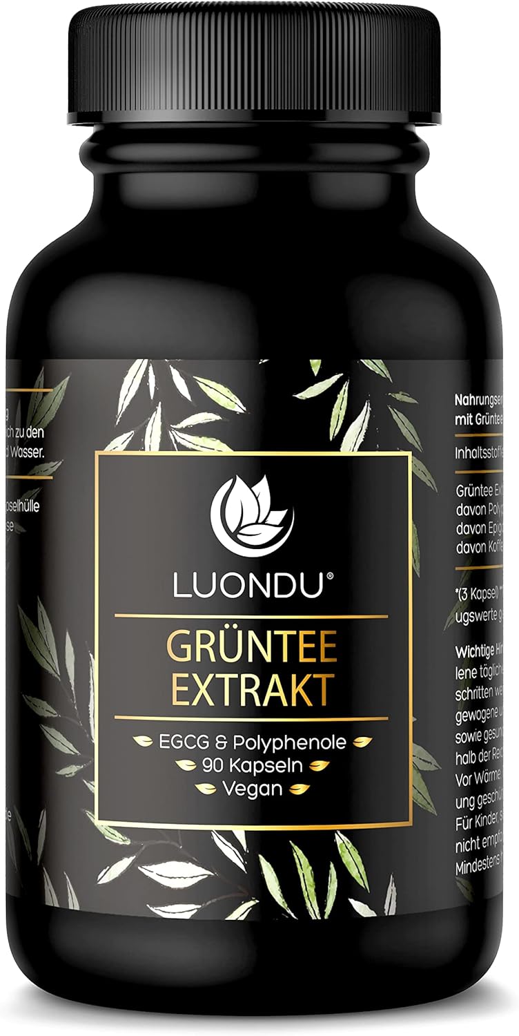 Luondu Grüntee Extrakt 90 Kapseln hochdosiert 2250mg Grüner Tee