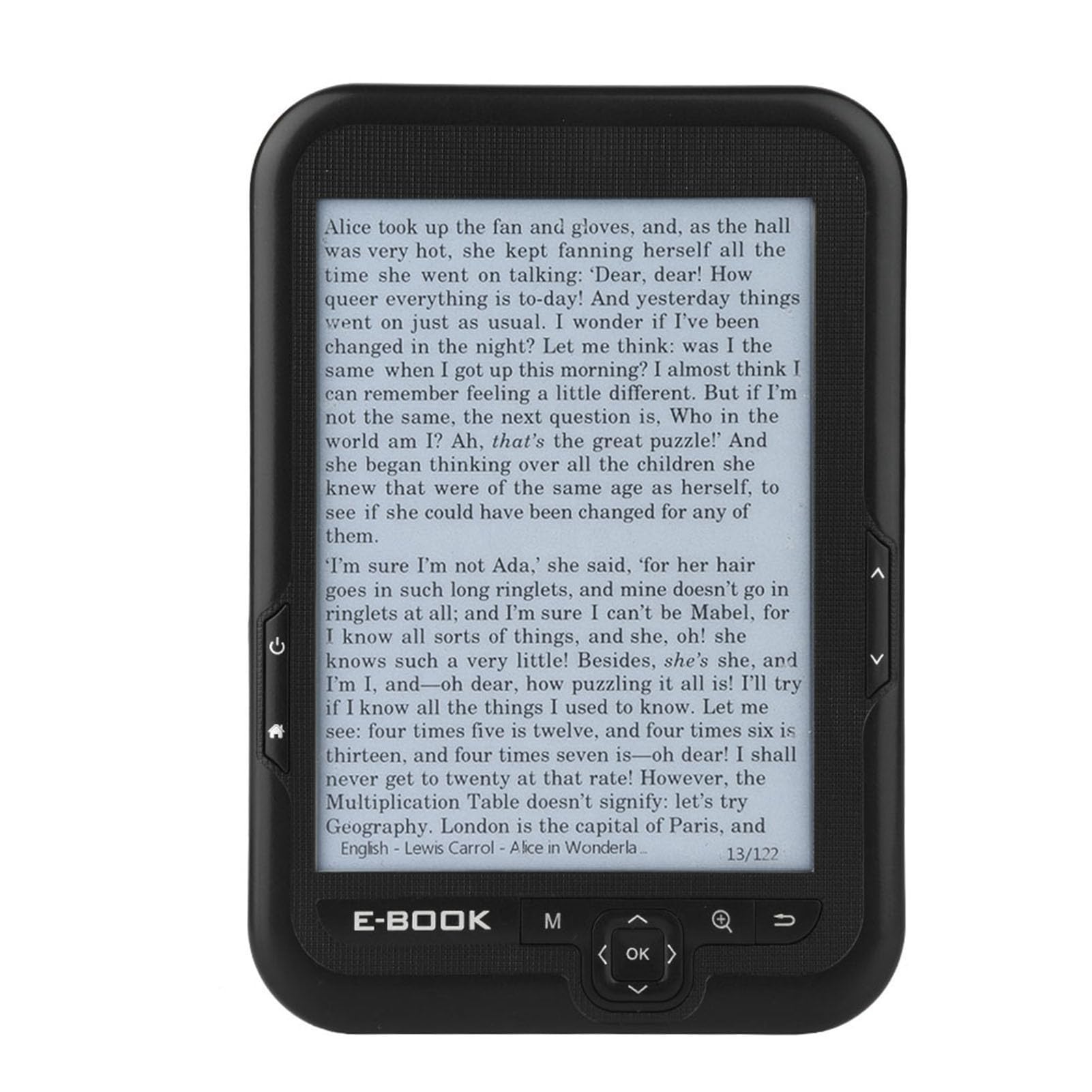 ASHATA Lector Electrónico | Lector de Libros Electrónicos con Pantalla de Tinta Electrónica de 6" | Lector Electrónico de Tinta Electrónica de 6 Pulgadas con Resolución de 1024 X 768, Cubierta(Negro)