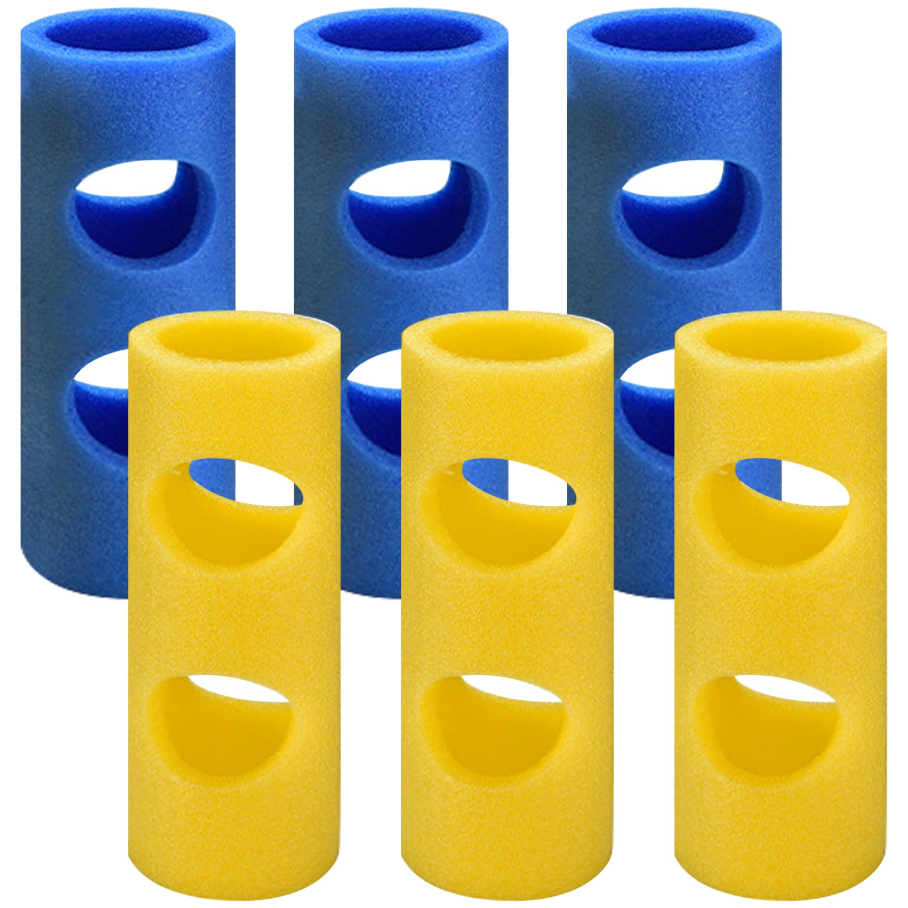 6 Stück 2, 56 x 11, 81 leichte Schaumstoff-Poolnudelverbinder mit 2 Löchern, Schwimmtrainingshilfen für Kinder und Erwachsene
