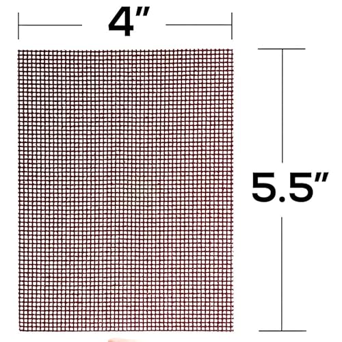 Telas de limpeza de grelha e grelha resistentes - Almofadas de malha abrasivas para topos planos, fe