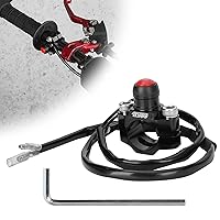 Vista 10 de Interruptor universal CNC para motor de motocicleta con placa trasera de montaje para motocicleta, ATV, Dirt Pit Bike, Scooter, Quad, etc. con Azul