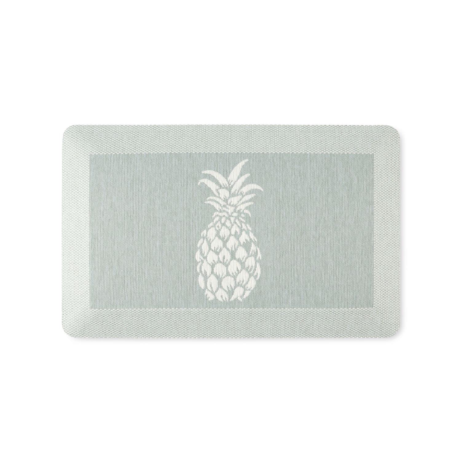 Tapete de cocina moderno antifatiga verde menta Martha Stewart Aloha de 19.6 x 32 pulgadas