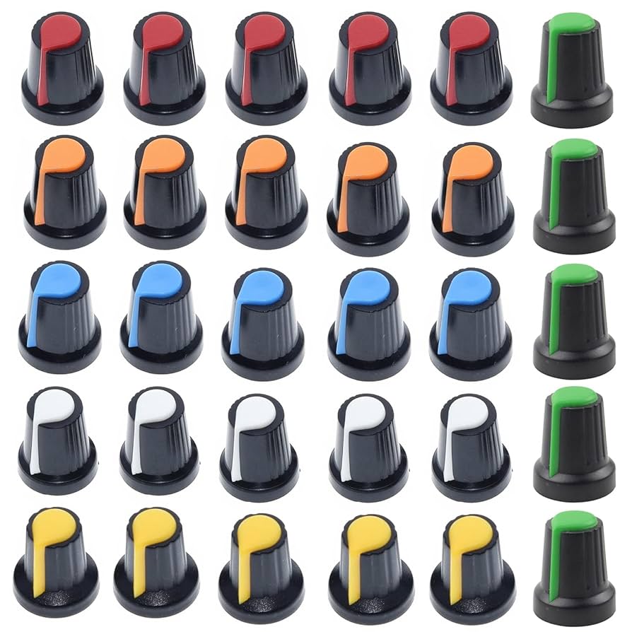 Amazon.com: Thtrht 30 Pack Potentiometer Knob 6mm Switch Cap