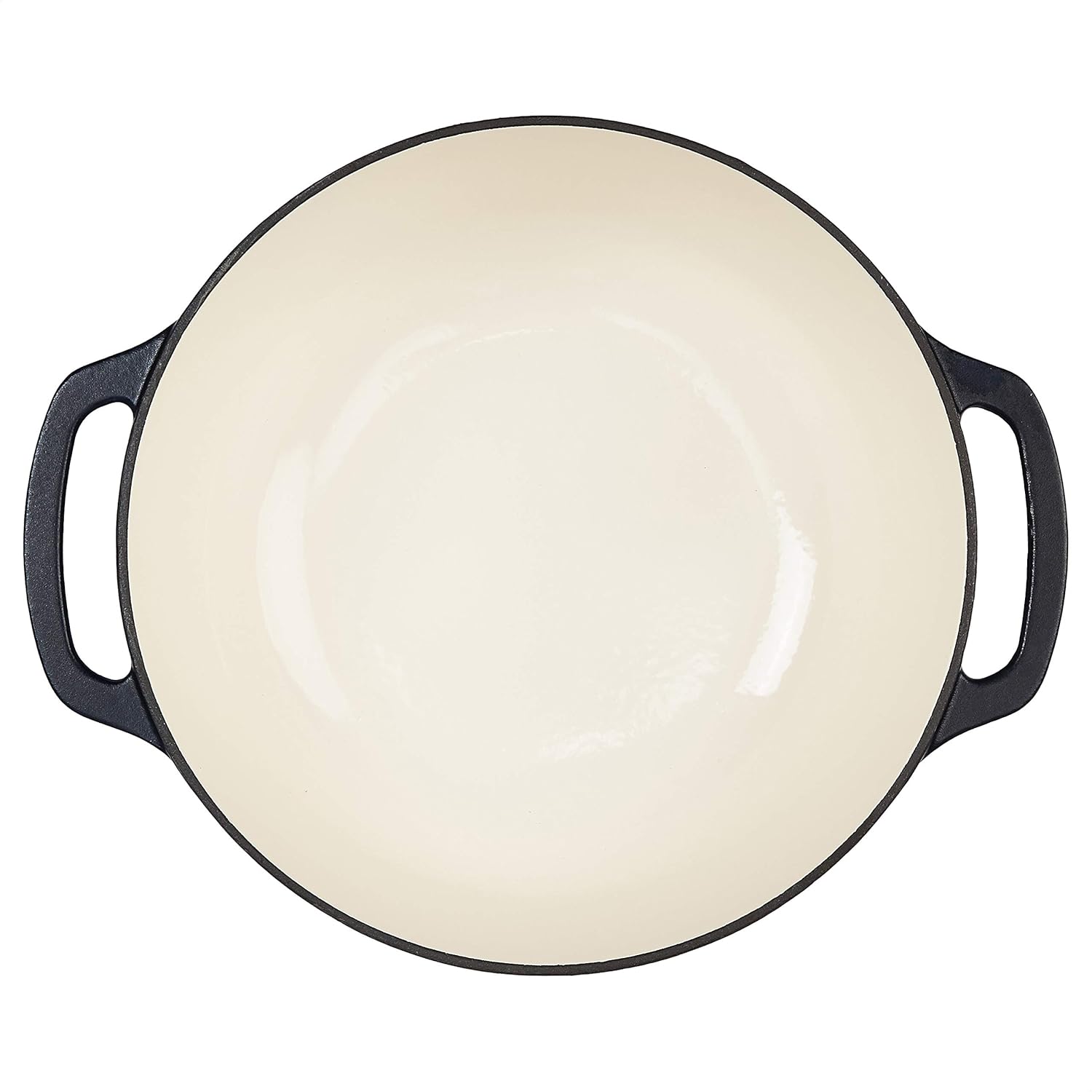  Basics Enameled Cast Iron Covered Dutch Oven, 6-Quart, Grey