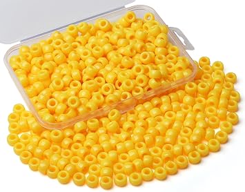 XIANNVXI Orange Pony Beads Bulk 500Pcs 9mm Orange Pony Beads for Friendship Bracelets Crafts Necklace