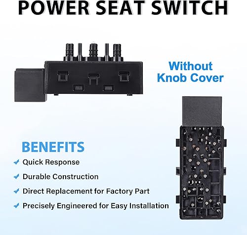Miniatura 6 de Interruptor eléctrico de asiento de 6 vías para lado del conductor, lado del pasajero, compatible con Ford Lincoln Mercury Reemplazo para