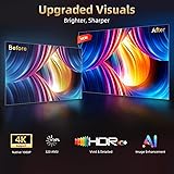 [Mise au Point électrique/clé de voûte Automatique 6D] Projecteur FUDONI avec WiFi6 et Bluetooth 5.4, projecteur de Film extérieur Portable 800ANSI natif 1080p, Support Smart Home Proyector 4K pour - 2