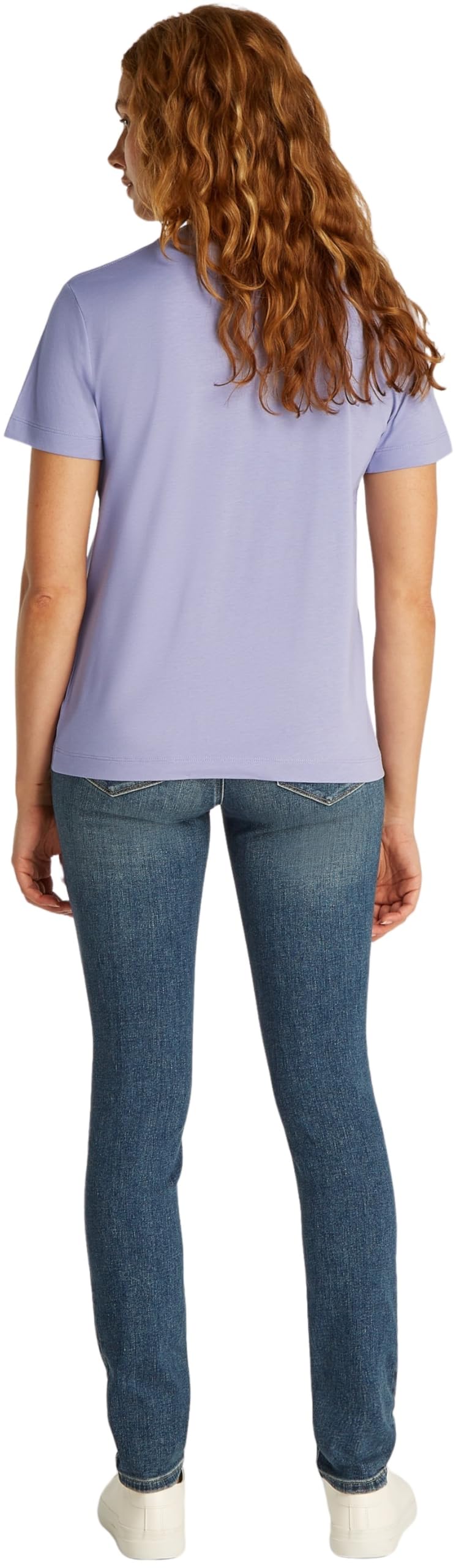 Calvin Klein Damen T-Shirt Kurzarm Shadow Graphic Tee Regular Fit, Violett (Persian Violet), XXS – Ansicht 2