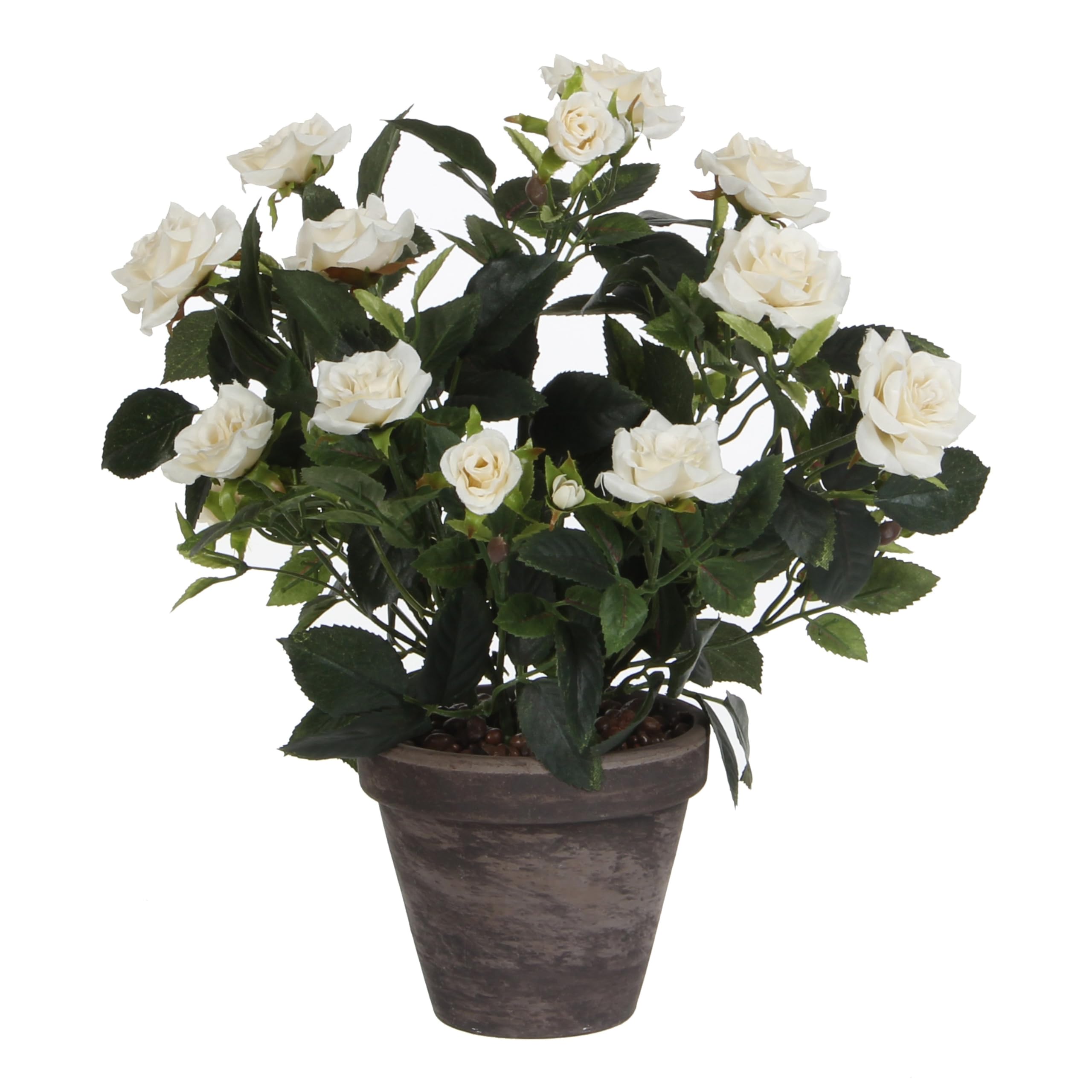 Rosier artificiel blanc MICA Decorations : la solution fleurie sans aucun arrosage