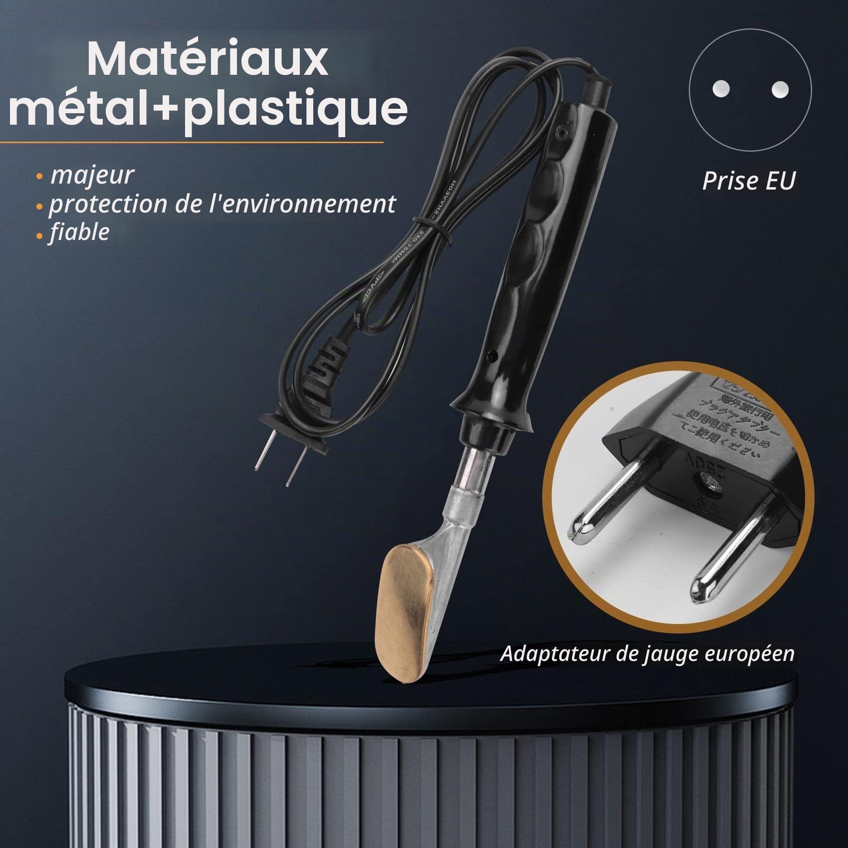 Fer à Souder électrique 220V – Poignée Plastique, Panne Plate, Pour Réparations Et électronique