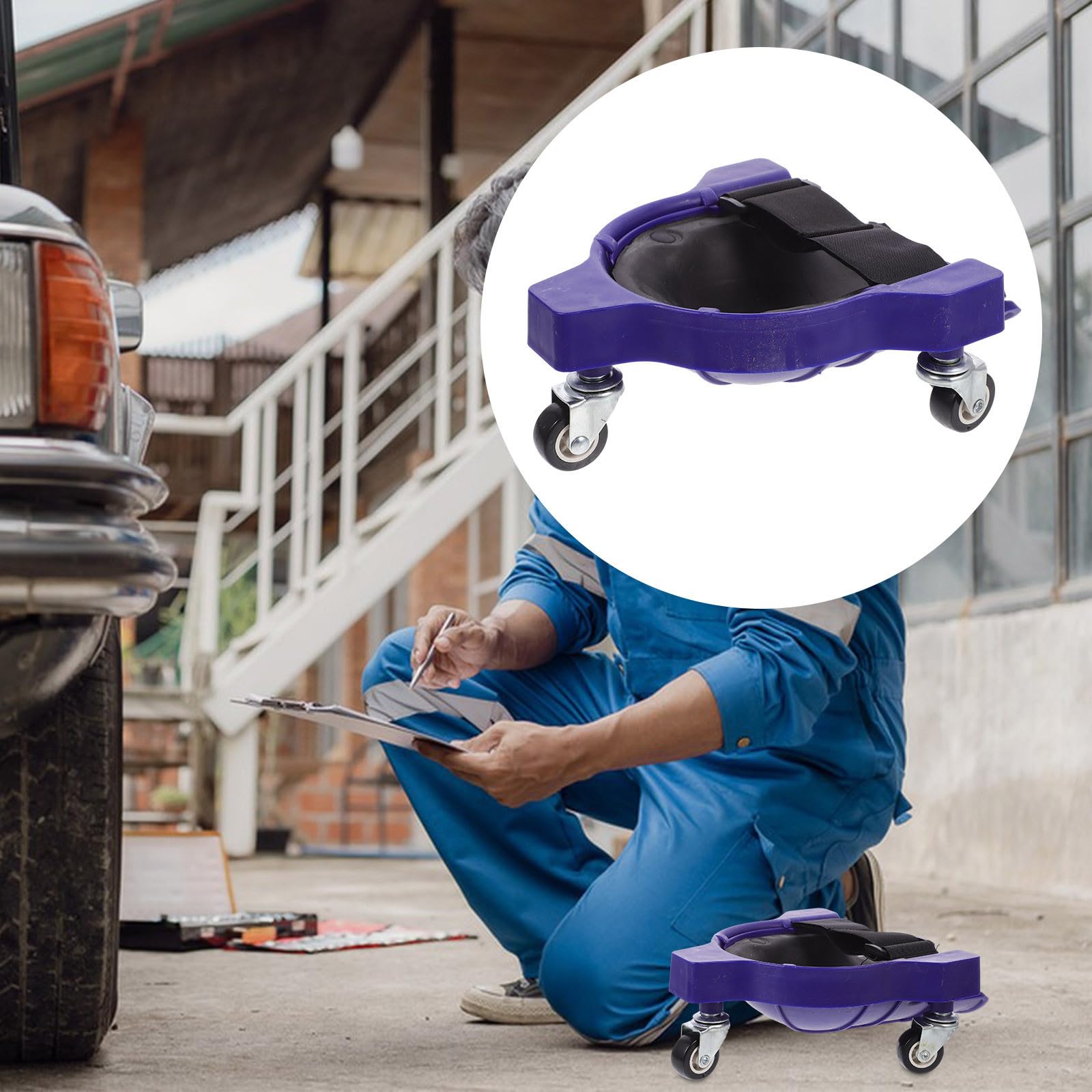 Veemoon Rodilleras para Trabajar con Cojín Rodante y Soporte Integrado de Plástico, Protección Ergonómica para Jardinería y Colocación de Vinilo