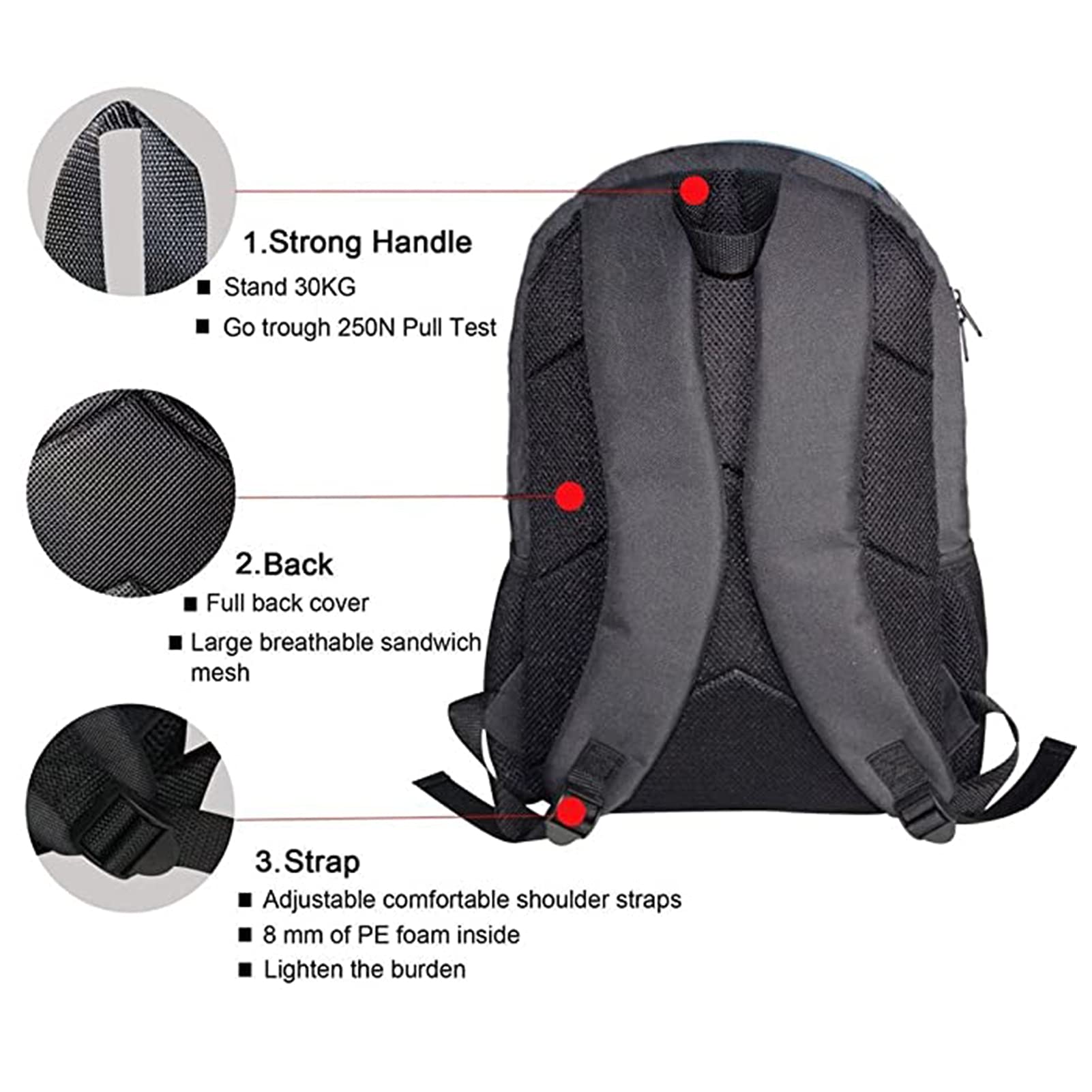 Binienty Bolsa de hombro 3 en 1 para niños y niñas, mochila + bolsa de almuerzo + estuche para lápices, Baloncesto de fuego, Talla única, moderno