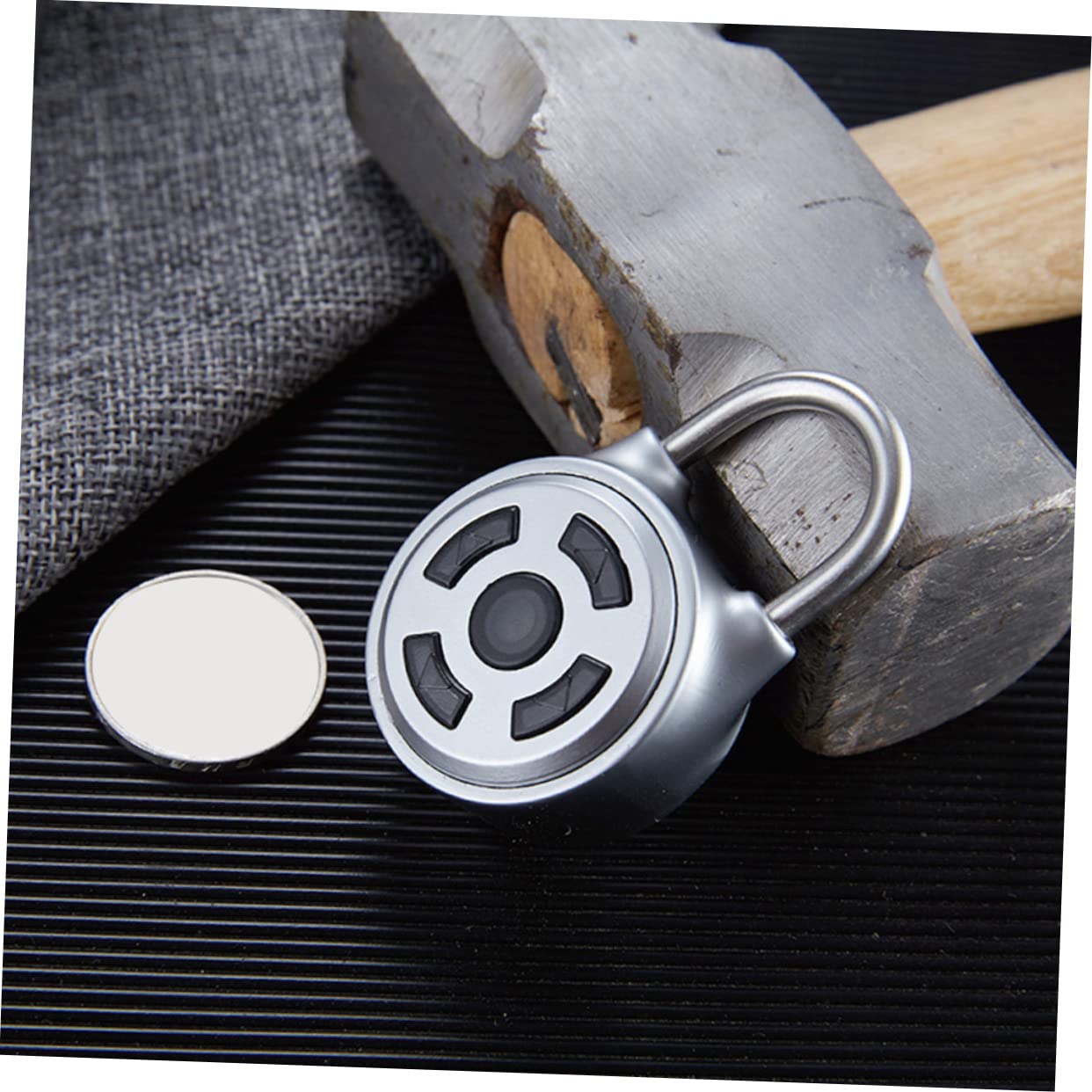 NUOBESTY 3 Pièces le mot de passe portable bagage Cadenas clé verrou porte serrures avec boutons Verrouillage électronique du casier de casier serrures de valise Alliage de zinc