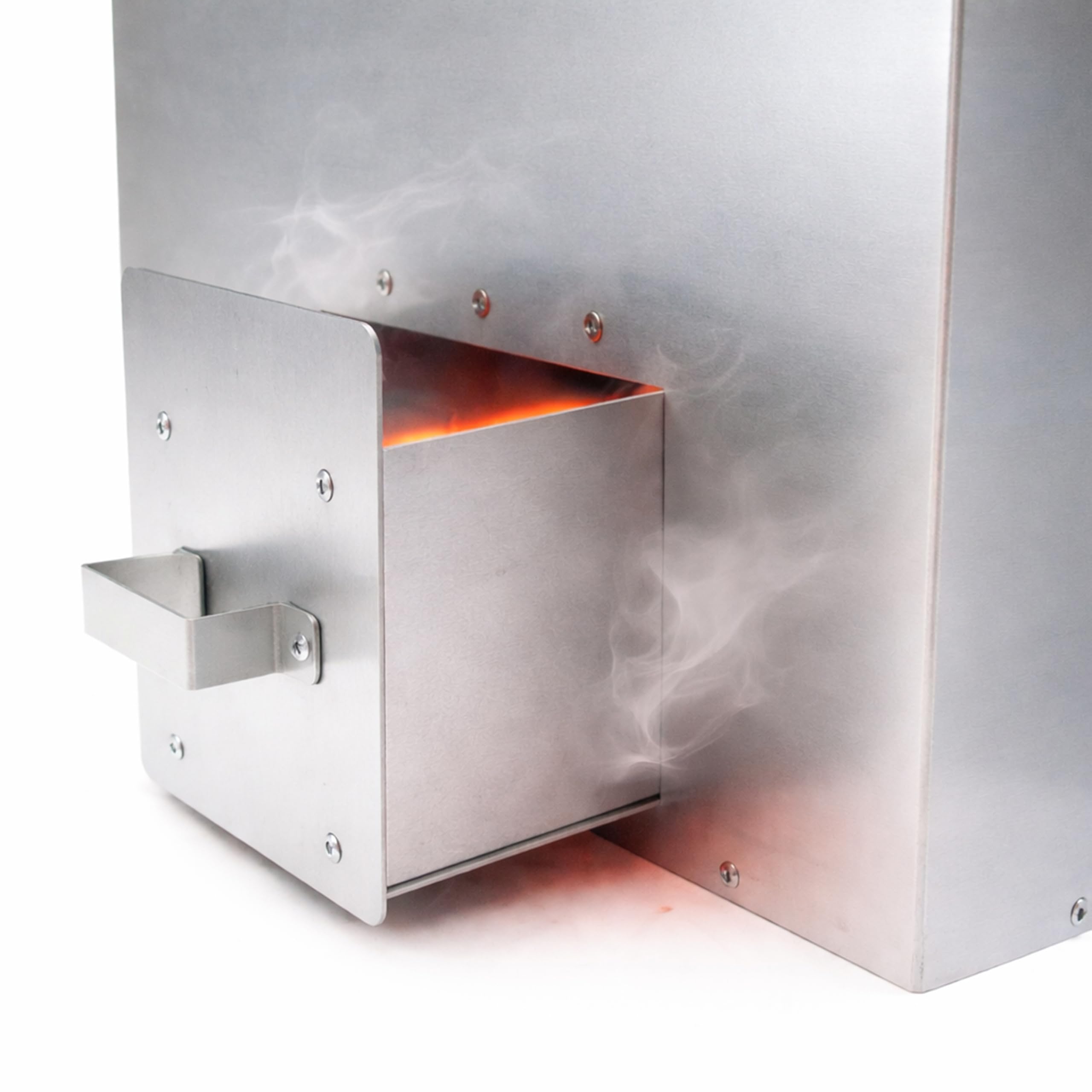 Teleskop-Räucherofen Quadratisch 101 cm – Smoker für den Außenbereich mit Thermometer und 10 Räucherhaken