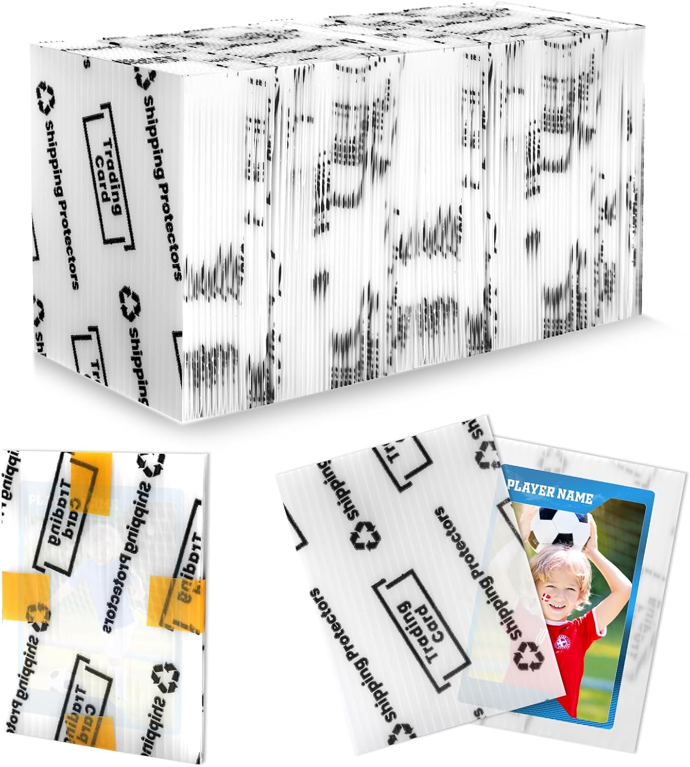 Upgrade 200 Pack Trading Card Shipping Protector 3.5'' x 4