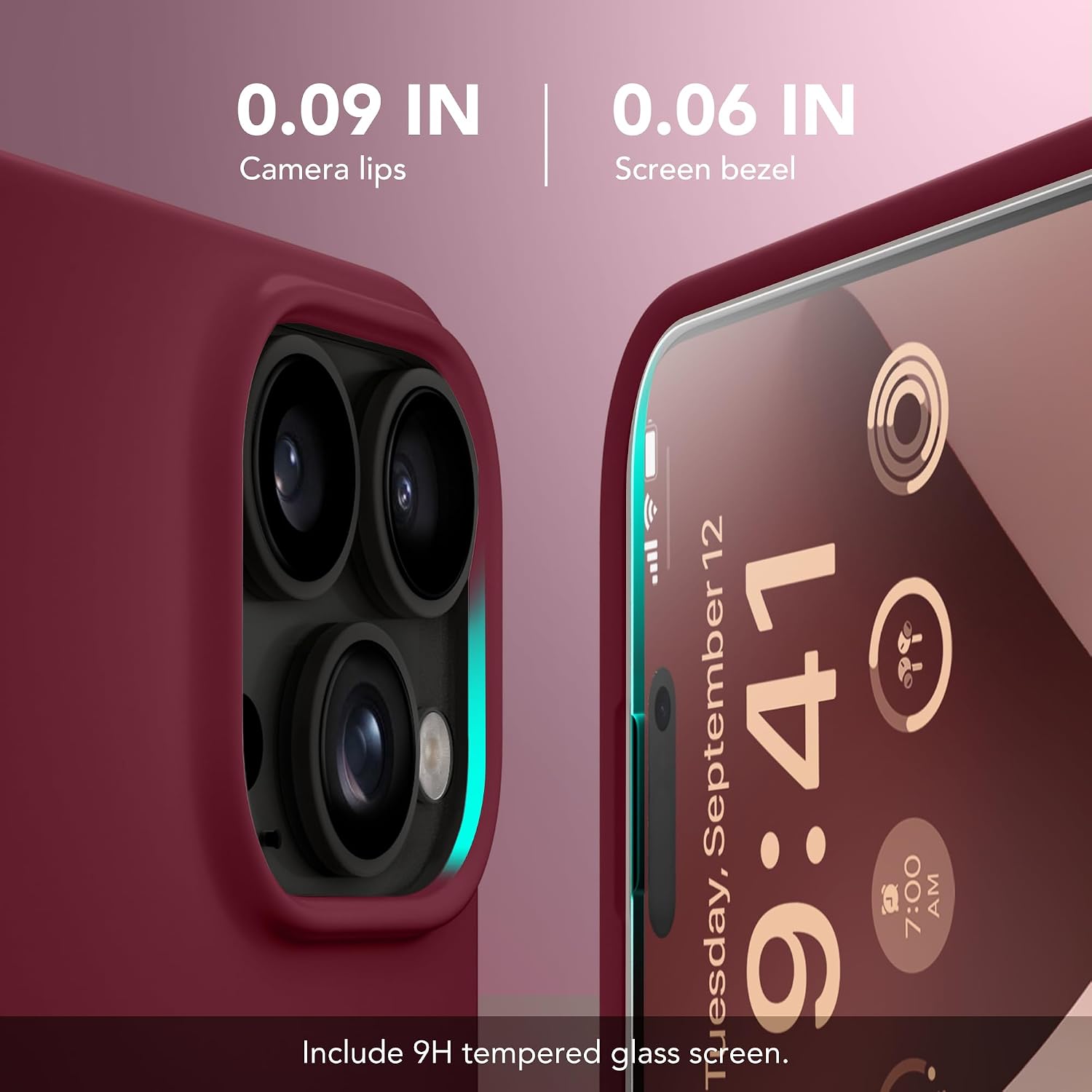 GONEZ Magnetic for iPhone 16 Pro Case, [Compatible with MagSafe] Anti-Scratch Microfiber Lining & Screen Protector, Silicone Camera Control, Shockproof Slim Phone Cover 6.3 inch, Maroon