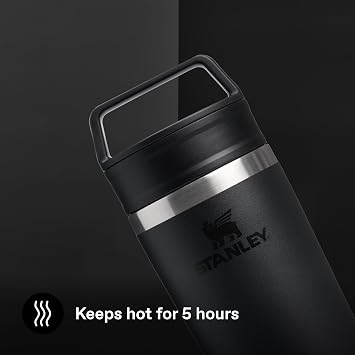Stanley Cafe To-Go Travel Mug Termos Bardak, 0.47 L, Siyah 2.0