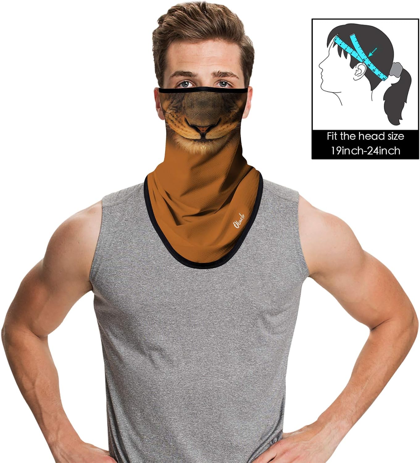 Obacle Neck Gaiter Face Mask with Ear Loops Bandana Face Mask Scarf Face Cover for Men Women - Image 2