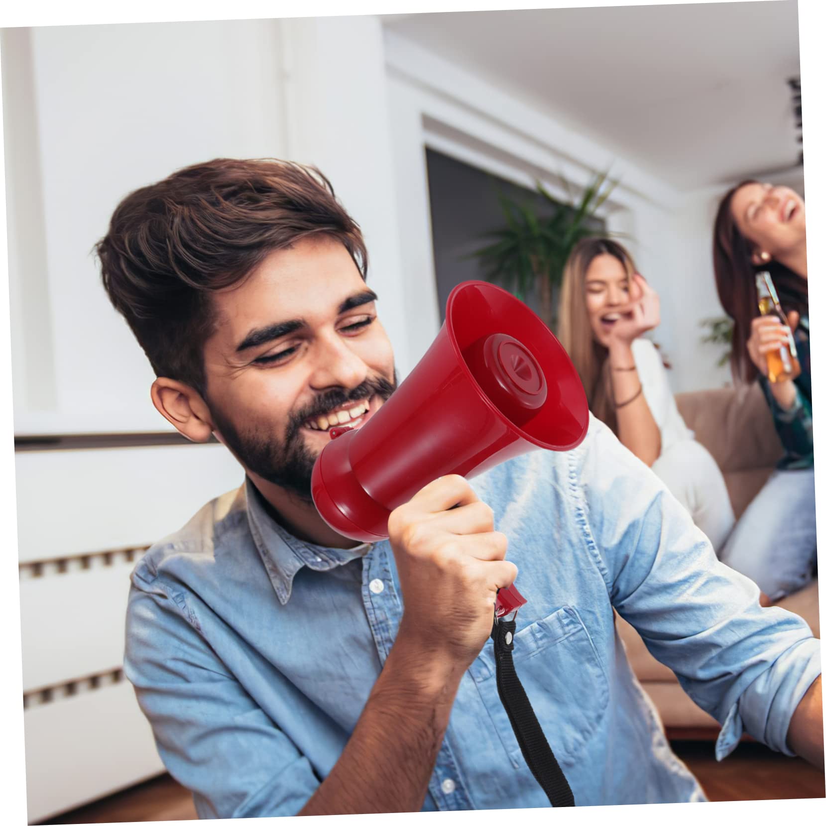 Abaodam Amplificador Portátil De Pequeño Megáfono para Animar Deportes Altavoz para Fiestas con Volumen Megáfono Pilas para Animadoras