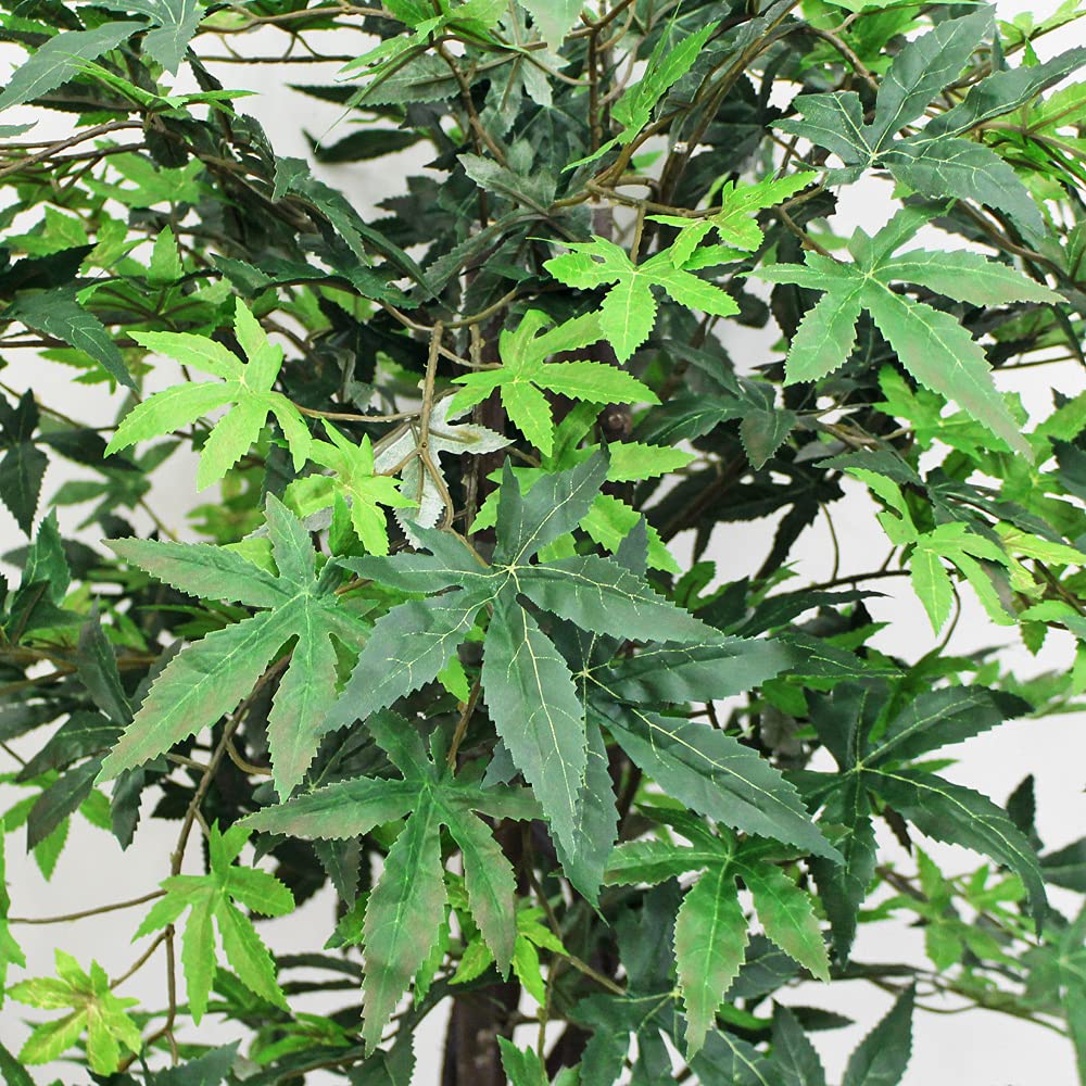 Decovego Erable Plante Arbre Artificielle Artificiel Plastique 120cm avec Bois Véritable Domaine Interne