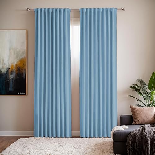 Miniatura 15 de Cortinas de cine en casa insonorizadas separadoras de habitaciones, cortinas divisoras de habitación para sistema de riel de techo o barra con