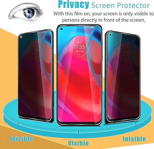 Miniatura 4 de Moonshield MOOISVS - Protector de pantalla de privacidad para Moto G Stylus 5G (paquete de 2 + 3) con 3 protectores de lente de cámara, vidrio