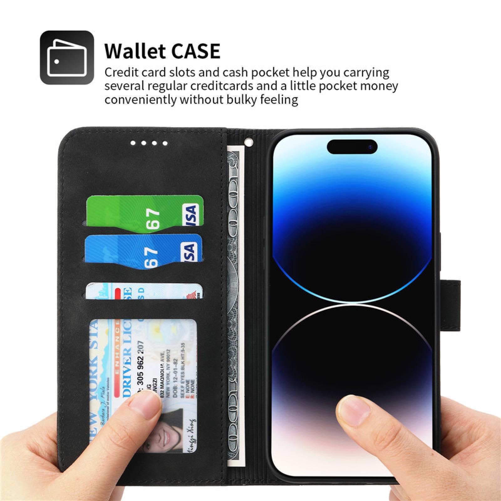 Funda de Cuero con cordón y Tarjetero para iPhone SE 2020 (2022) (Verde)