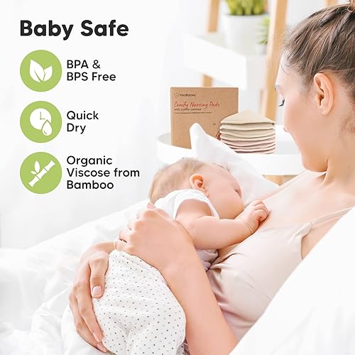 Miniatura 9 de KeaBabies Portabebés y almohadillas de lactancia de viscosa de bambú, todo en 1, original transpirable, 8 almohadillas lavables para lactancia,