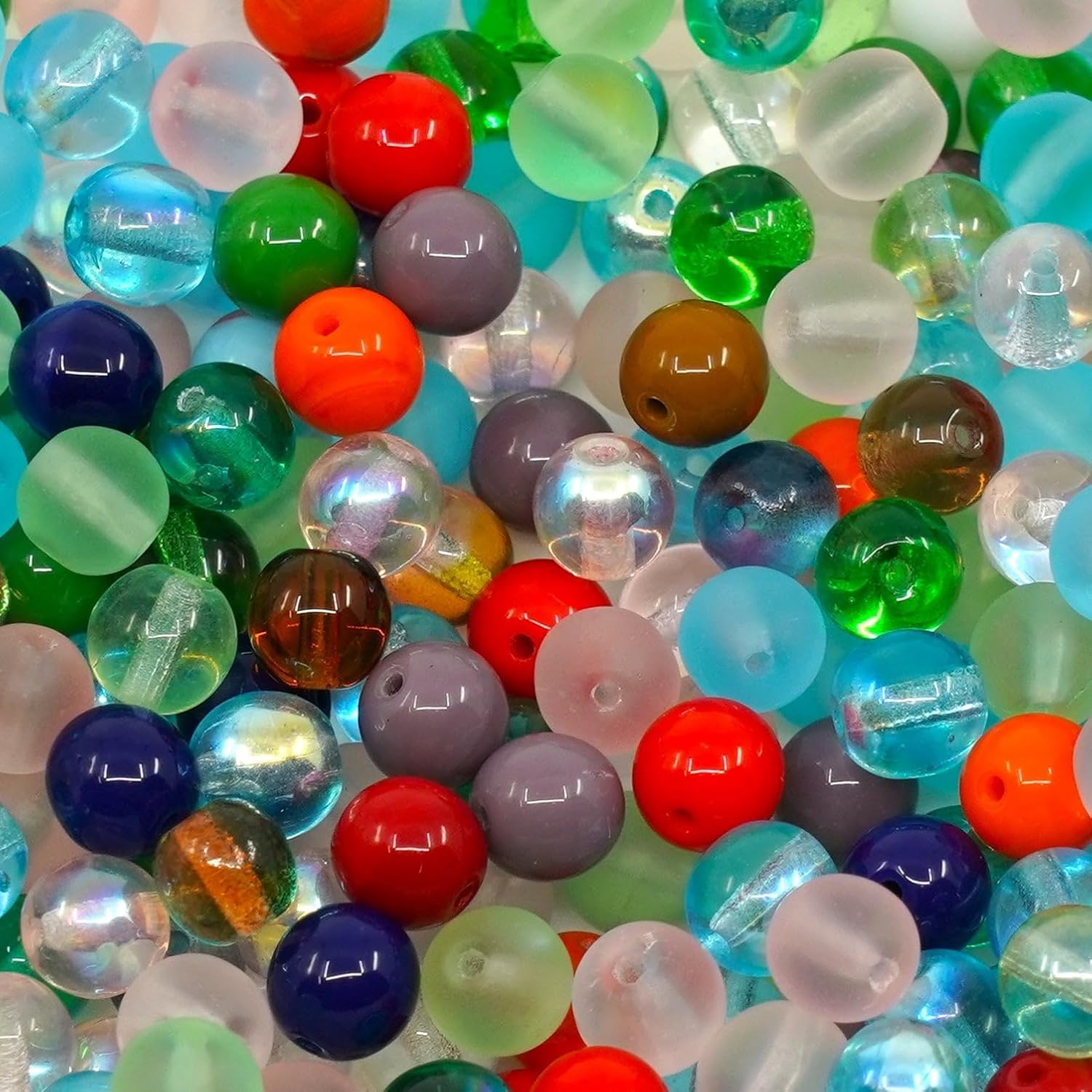 Outlet 10 Grams Forget Me Not Beads, 5 x 5 mm, Mixed Colors (Mix), Glass, Czech Republic (5 x 5 mm)