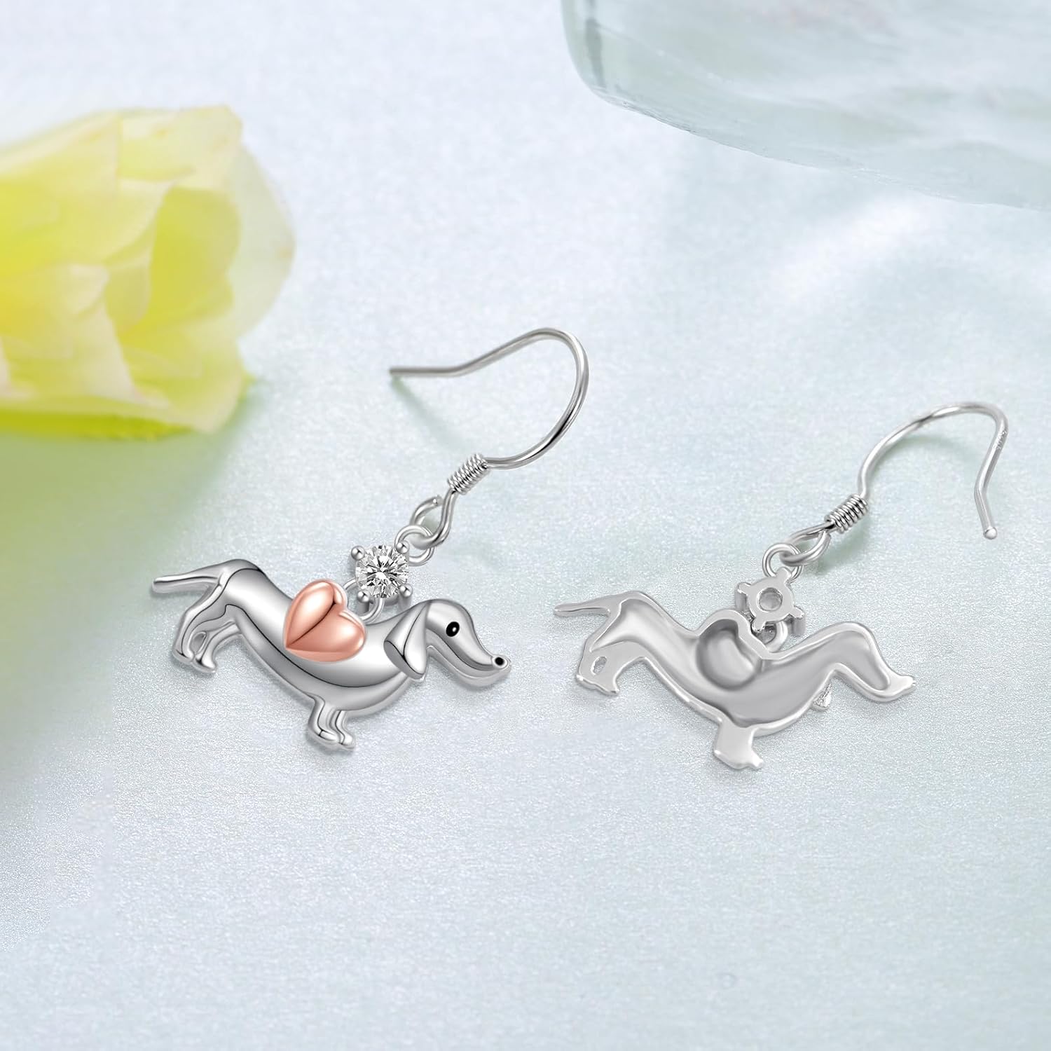 Dachshund/Schnauzer/Corgi/Basset Hound Earrings 925 Sterling Silver Dog Earrings Cute Animal Puppy Dog Jewelry Gifts for Women - Image 3