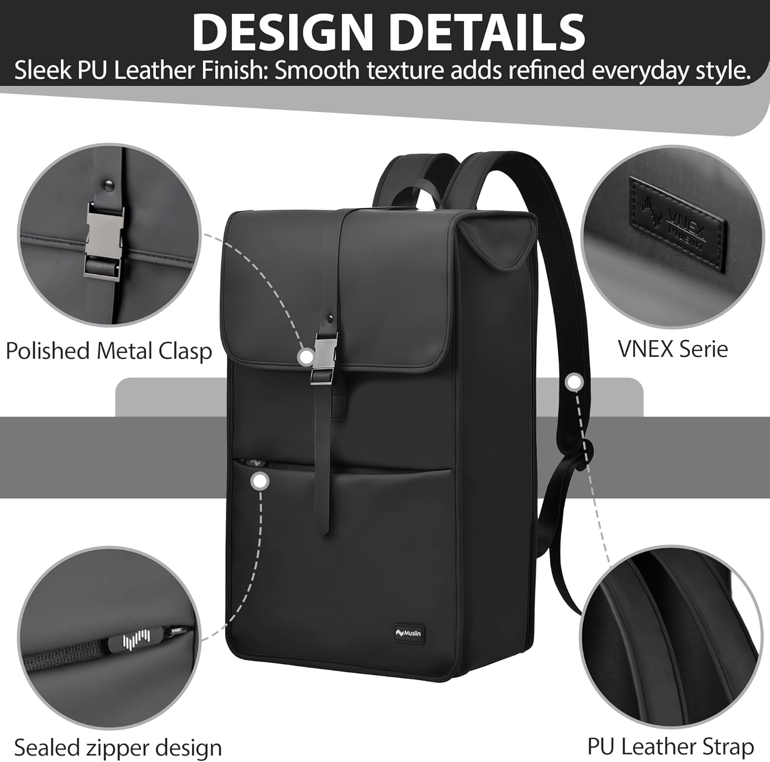 VNEX Audio Workstatin Backpack Compatible with MPC Live 3/One+,NI Maschine+ MK3,Ableton Push 3, Elektron Tonverk most DAW, Ideal for Home Studio & Live Show cover,Fully Waterproof Commuter Bag - Image 3