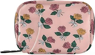 Vintage Roses Pink Weekly Medicine Pill Organizer Travel Pill Case Box Holder Container Small for Vitamin Supplement