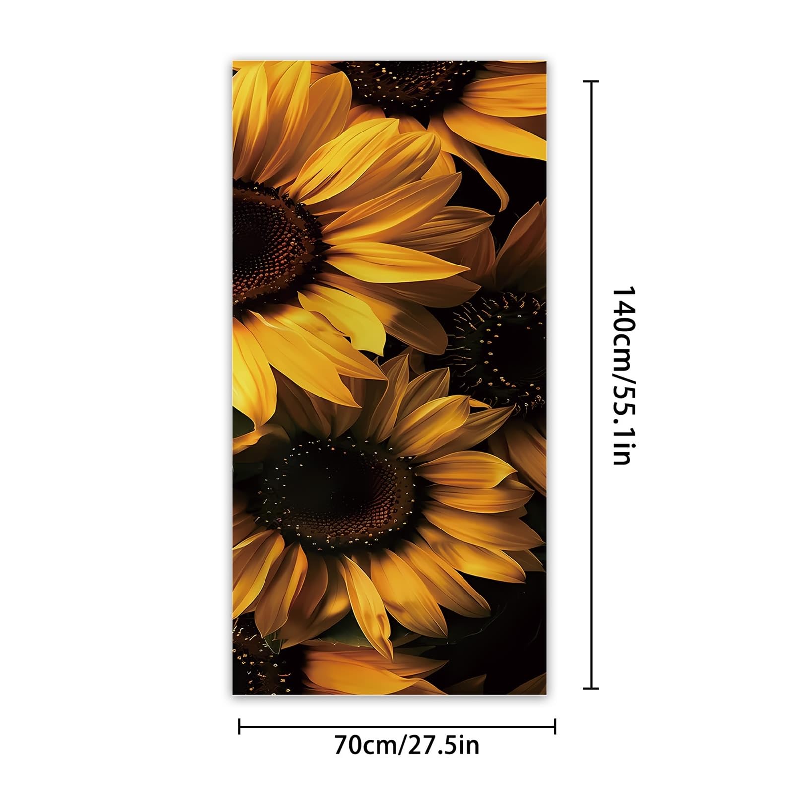 AMDXD Toallas de playa, color amarillo y negro, diseño de flores de sol, microfibra, base de playa, toalla de ducha para playa/piscina/sillas de playa, 80 x 160 cm