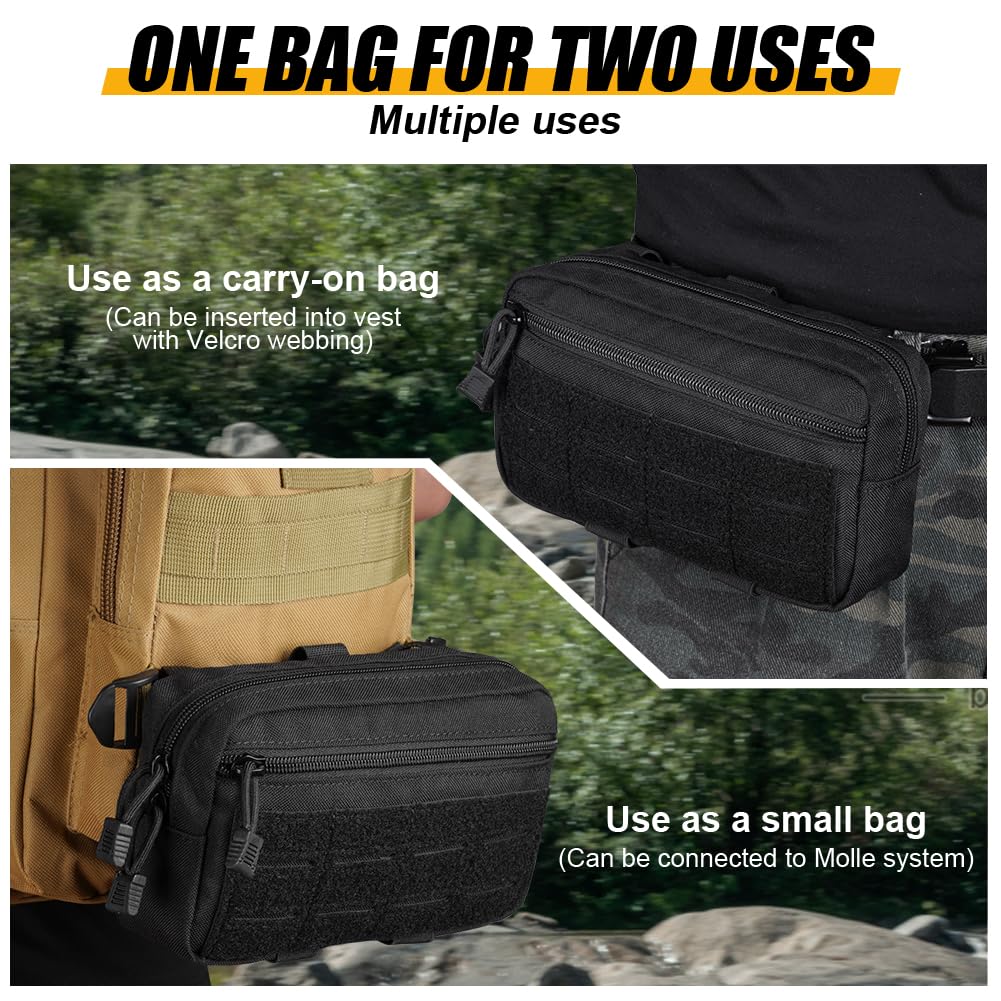 AYMQC Marsupio Tattico Molle EDC Compatto Borsa da Cintura Multiuso Marsupi Sportivo da Esterno per Escursionismo Campeggio Ciclismo Corsa Pesca (Verde Militare