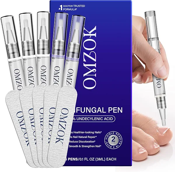 Toenail Fungus Pen - 25% Undecylenic Acid, Tea Tree Oil - Toenail Fungus Treatment Extra Strength for Toe Nail Repair Pen for Damaged Nails, Foot Fungal Nail Treatment for Fungi Funginail - 5PCS