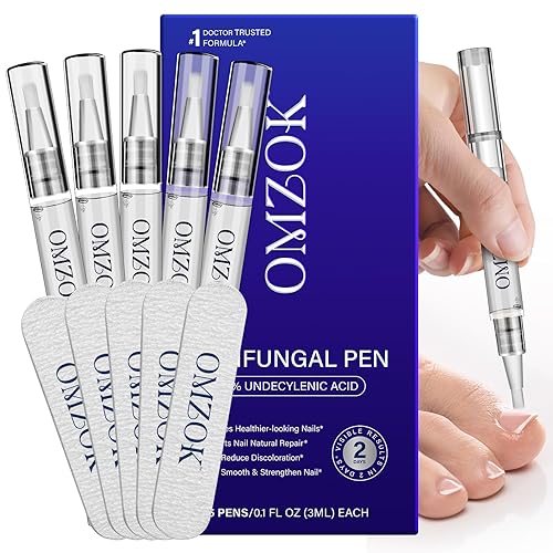 Toenail Fungus Pen - 25% Undecylenic Acid, Tea Tree Oil - Toenail Fungus Treatment Extra Strength for Toe Nail Repair Pen for Damaged Nails, Foot Fungal Nail Treatment for Fungi Funginail - 5pcs