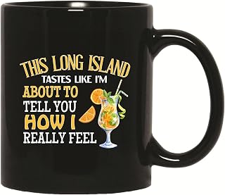 This Long Island Iced Tea Tastes Drink Alcohol Cocktail 11oz 15oz Black Coffee Mug