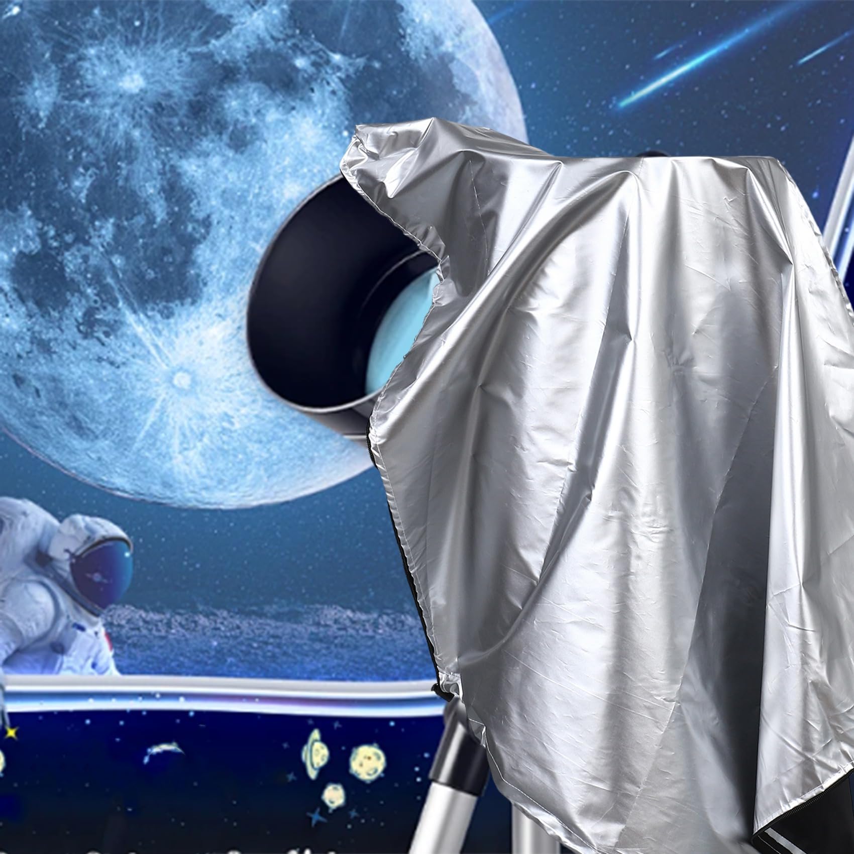 Cubierta Antipolvo del Telescopio AstronóMico Telescopio Exterior ProteccióN Solar Anti-RocíO DañO por Luz Eclipse Capucha de ObservacióN