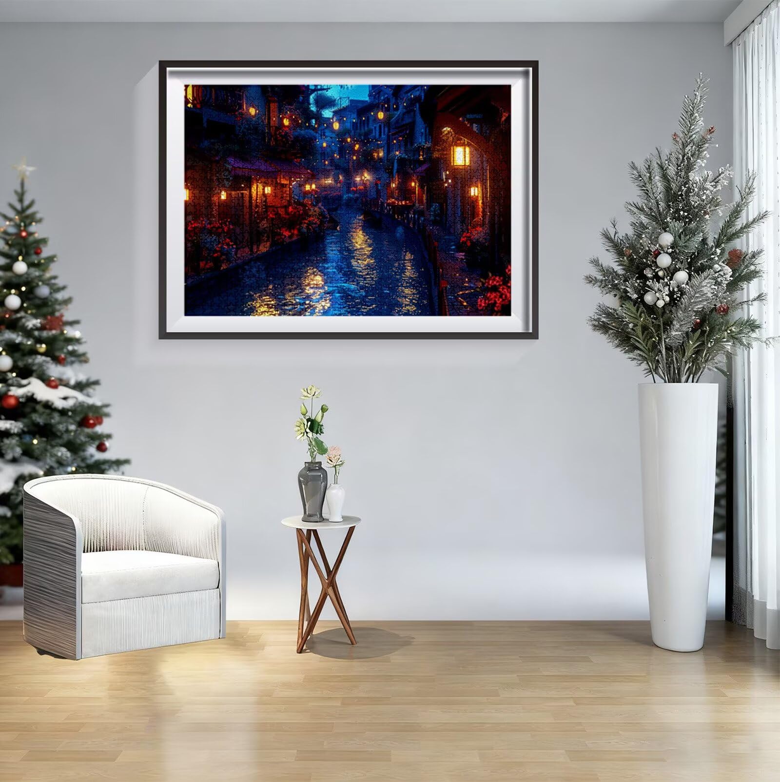 Puzzle 4000 sztuk dla dorosłych, 4000 sztuk puzzli wodne miasto 4000 sztuk sztuki dla dorosłych i młodzieży, rozmiar: 141 x 87 cm, wymagające drewniane puzzle krajobraz, puzzle pomysł na prezent dla