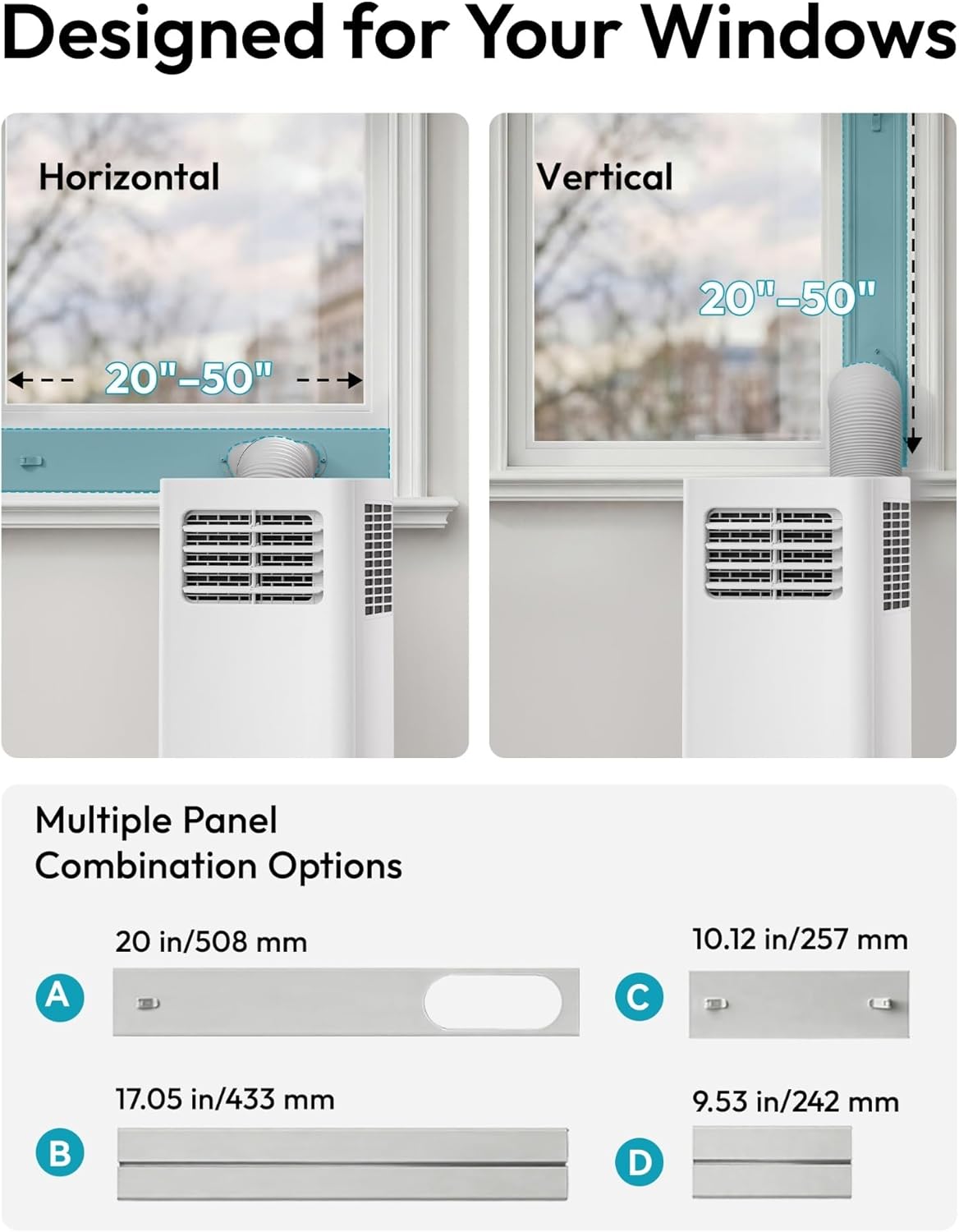 EUHOMY 8000 Btu Portable Air Conditioners, 3 in 1 Portable AC with Cool, Dry, Fan Modes, Quiet Air Conditioners with 24H Timer & Sleep Modes, with Remote, for Bedroom, Apartments up to 350 Sq.Ft thumbnail