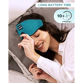 Sleep Mask with Bluetooth Headphones,LC-dolida Sleep Headphones Bluetooth Sleep Mask 3D Sleeping Headphones for Side Sleepers Best Gift and Travel Essential (Blue)