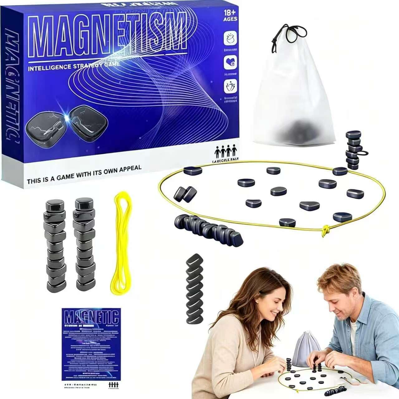 Magnetic Chess Game Portable Strategy Travel Set for Adults